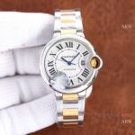 Swiss Quality Cartier Ballon Bleu 33mm Citizen Watch Dupe Two Tone Case